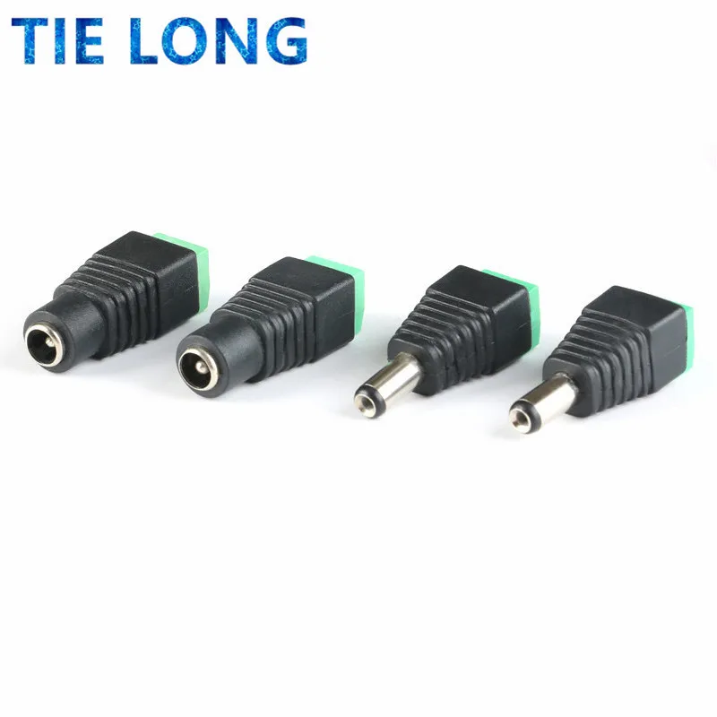 5pcs Female +5 pcs Male DC Connector 2.1*5.5mm Power Jack Adapter Plug Cable Connector For 3528/5050/5730 LED Strip Light