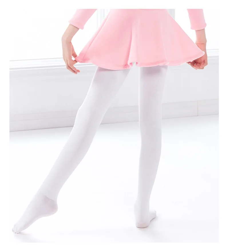 

Children Dance Pantyhose Winter Thickening Warm Girls Baby Plush White Bottoming Exercise Tights Suitable heights of 90 to 130cm