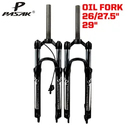 PASAK Magnesium Alloy MTB Bicycle Fork Supension OIL 26/27.5/ 29er Inch Mountain Bike 32 RL100mm Fork For A Bicycle Accessories