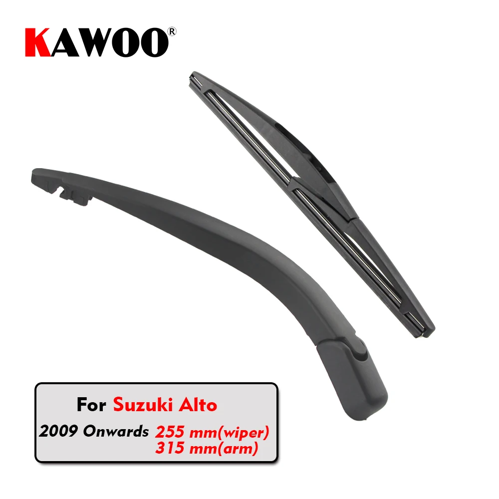 

KAWOO Car Rear Wiper Blade Blades Back Window Wipers Arm For Suzuki Alto Hatchback (2009 Onwards) 255mm Auto Windscreen Blade