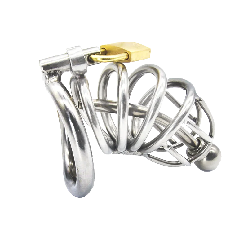 CHASTE BIRD  New High quality Male Chastity Device Bird Lock Stainless Steel Cock Penis Cage Adult Sex Toys A 225-2