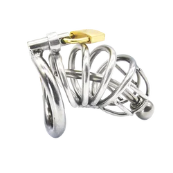 CHASTE BIRD  New High quality Male Chastity Device Bird Lock Stainless Steel Cock Penis Cage Adult Sex Toys A 225-2