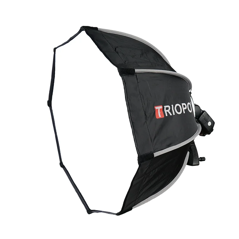 TRIOPO Softbox KS 55ซม.65ซม.90ซม.120ซม.พับ Octagon Softbox Bracket Mount Handle สำหรับ Godox Yongnuo speedlite แสงแฟลช