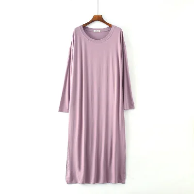 Winter Nightdress Women Modal Cotton Long Sleeve Nightgown Comfortable Loose Sleepwear Spring Autumn Night Shirt Female Dresses