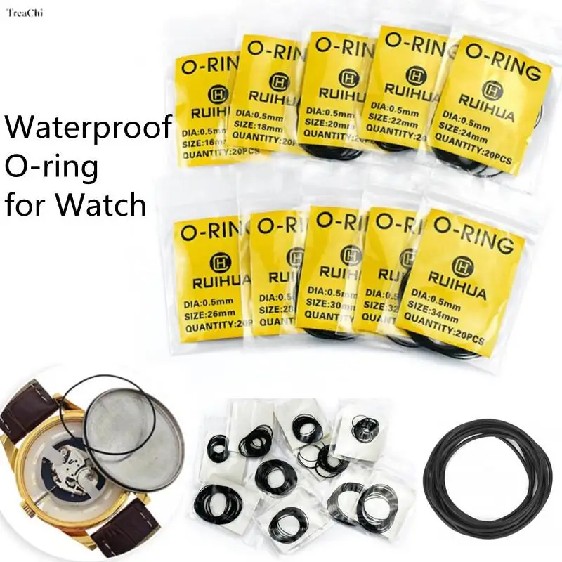 

Good Watch Gasket Waterproof Rubber O-Ring Watch Back Seal Cover Gaskets Repair Tool for Watchmaker Thickness 0.5Mm/0.6Mm 200Pcs