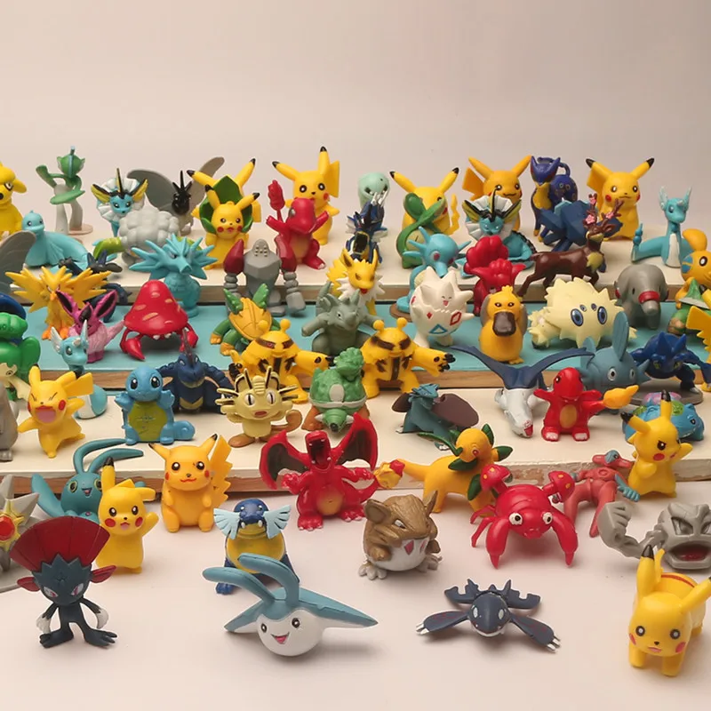 Original Takara Tomy Pikachu Original Pokemon Doll Toys 3-5cm Model Action Figure Anime Toy Cartoon Dolls Pokemon Toy