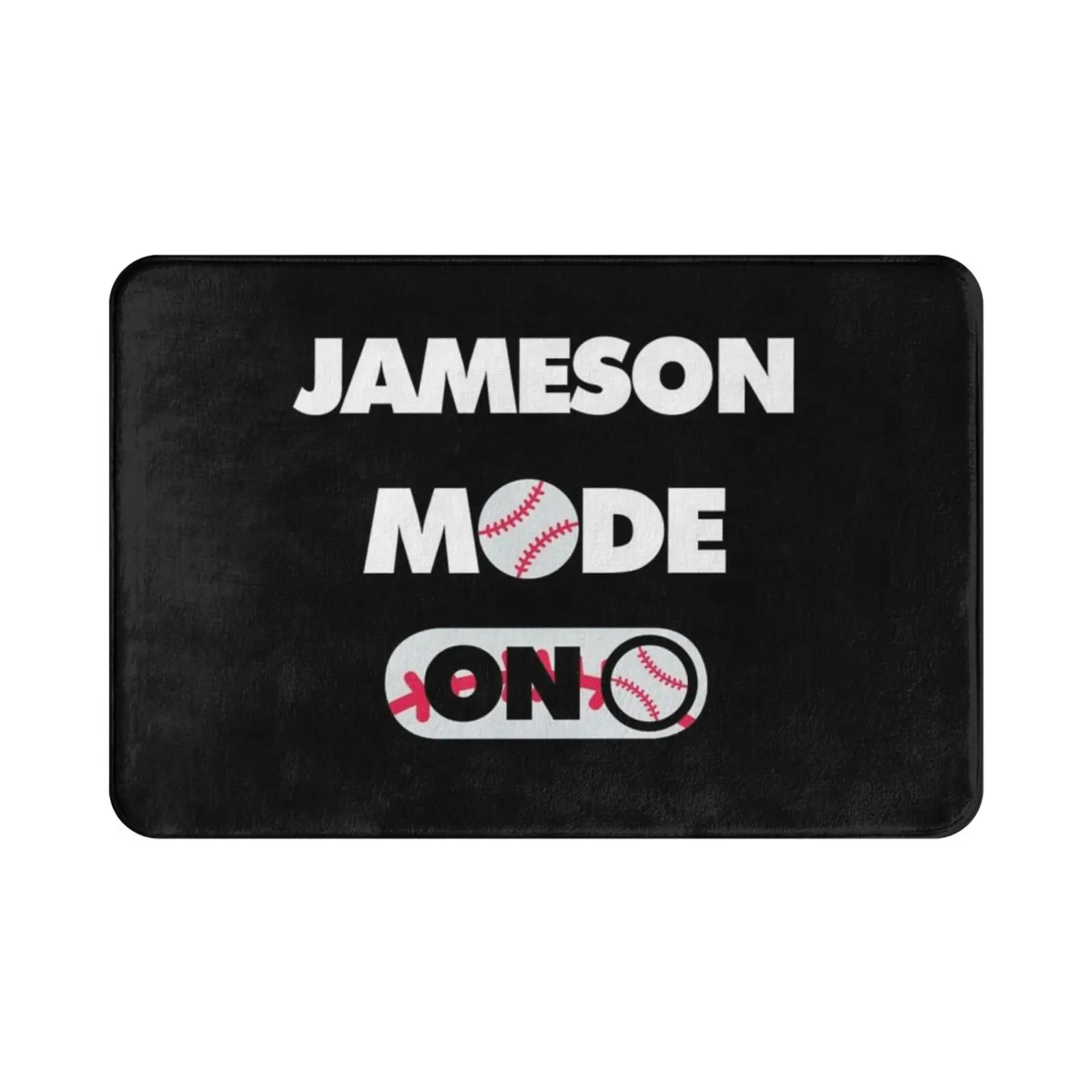 Jameson Baseball Player Mode On Carpet Mat Rug Cushion Soft Non-Slip Jameson Baseball Player On Baller Jameson Sports