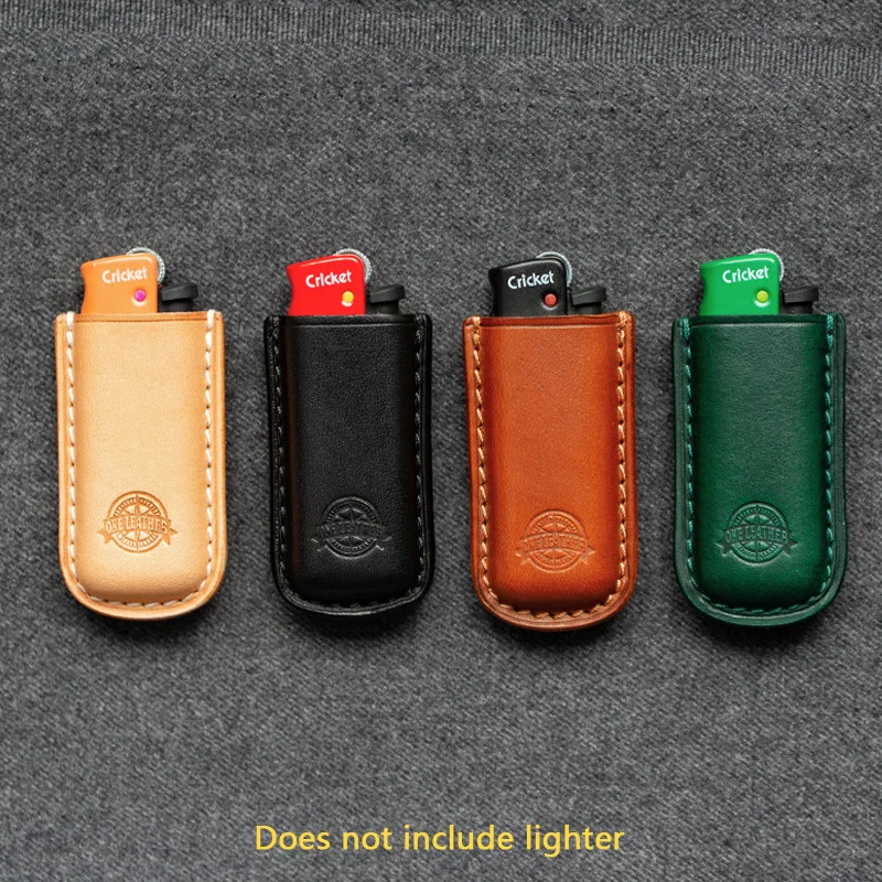 one leather Genuine Leather short Cricket Lighter Shell Lighter cowhide Case W1824-21