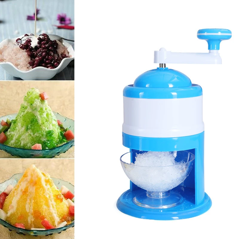 

Small Manual Ice Crusher Hand Cranked Ice Shaver Snow Cone Machine Smoothie Ice Block Making Machine