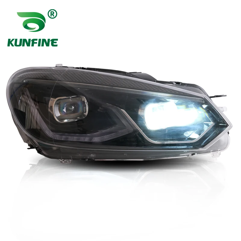 2PCS Car Styling Car Headlight Assembly For VW Golf6 MK6 2010 2011 2012 13 14 LED Head Lamp Car Tuning Light Parts Plug And Play