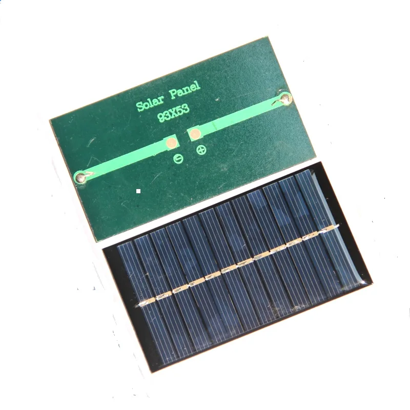 BUHESHUI Mini 0.6W 6V Solar Cell Polycrystalline Solar Panel Module DIY Solar Toy Plate 93*53MM 10PCS