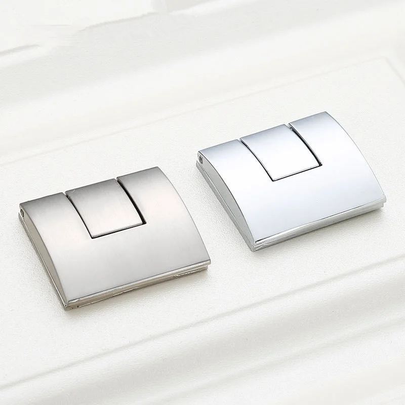 Modern Turn up Zinc Alloy Door Handles Cabinet Drawer Knobs Kitchen Cupboard Handle With Screws For Furniture Hardware