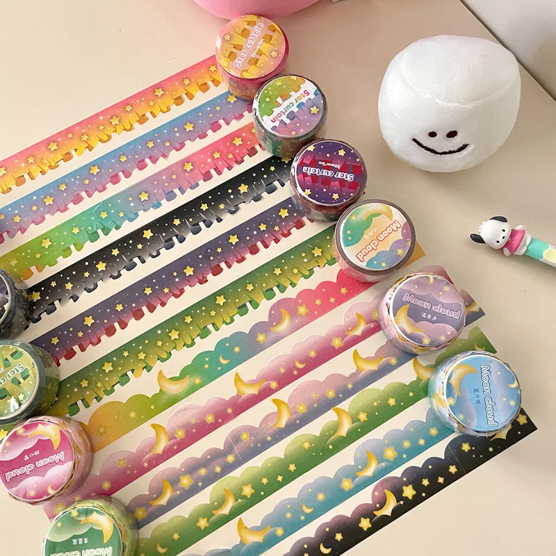 Schattige Star Moon Cloud Washi Tapes Diy Plakboek Journal Handaccount Dagboek Zelfklevende Afplakband Kawaii Briefpapier