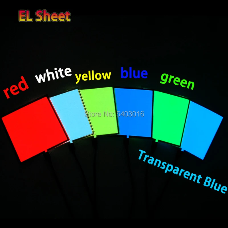 1pc EL Panel Flashing LED Panel Backlight 6 colors available EL Sheet Only for Festival DIY Decoration