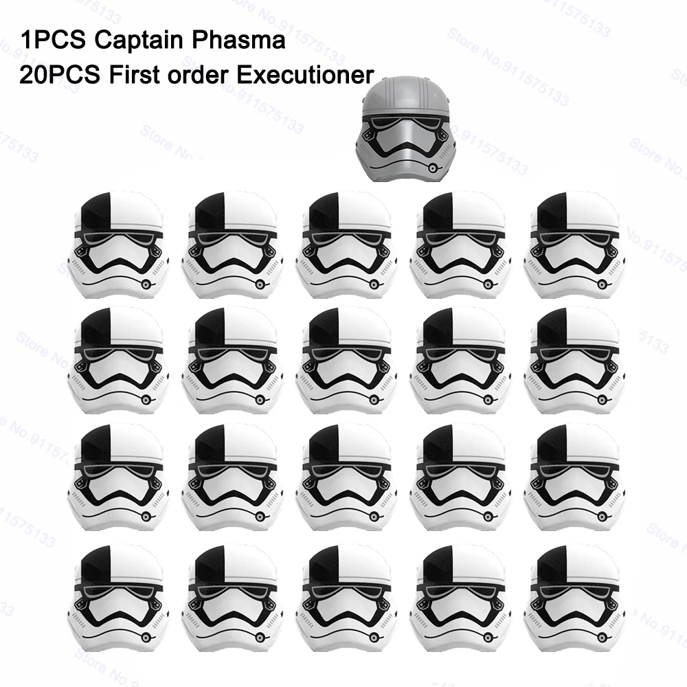 21 pz capitano Phasma con Clone primo ordine Trooper snowtro\