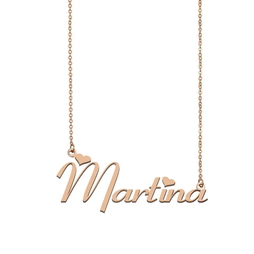 

Martina Name Necklace Customize Nameplate Pendant for Women Girls Best Friends Birthday Wedding Christmas Mother Days Gift