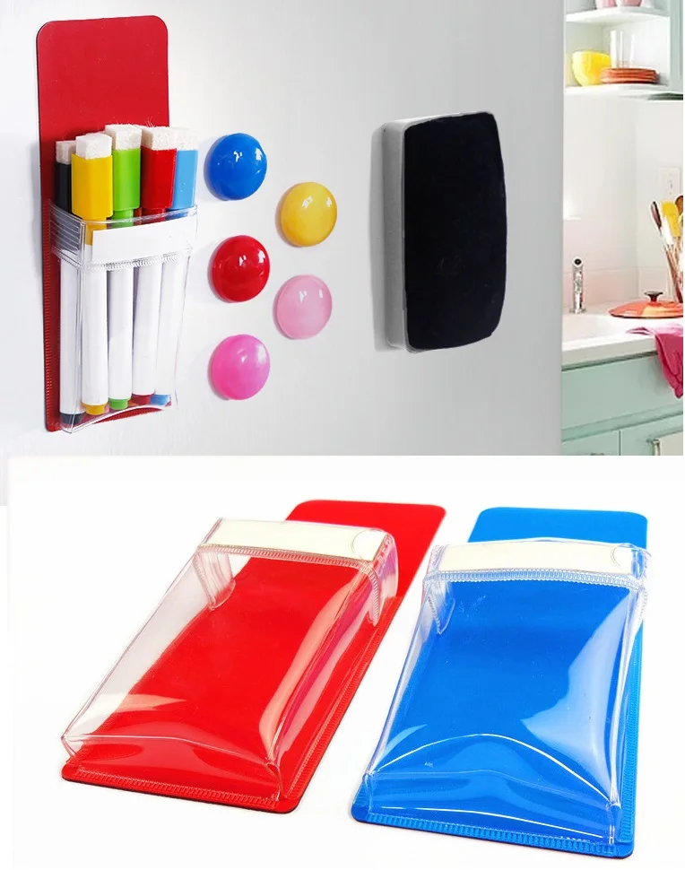 Washable Magnetic Whiteboard Marker White Board Dry-Erase Eraser Marker Fine Nib Pen Magnetic Eraser Brush White Board Eraser