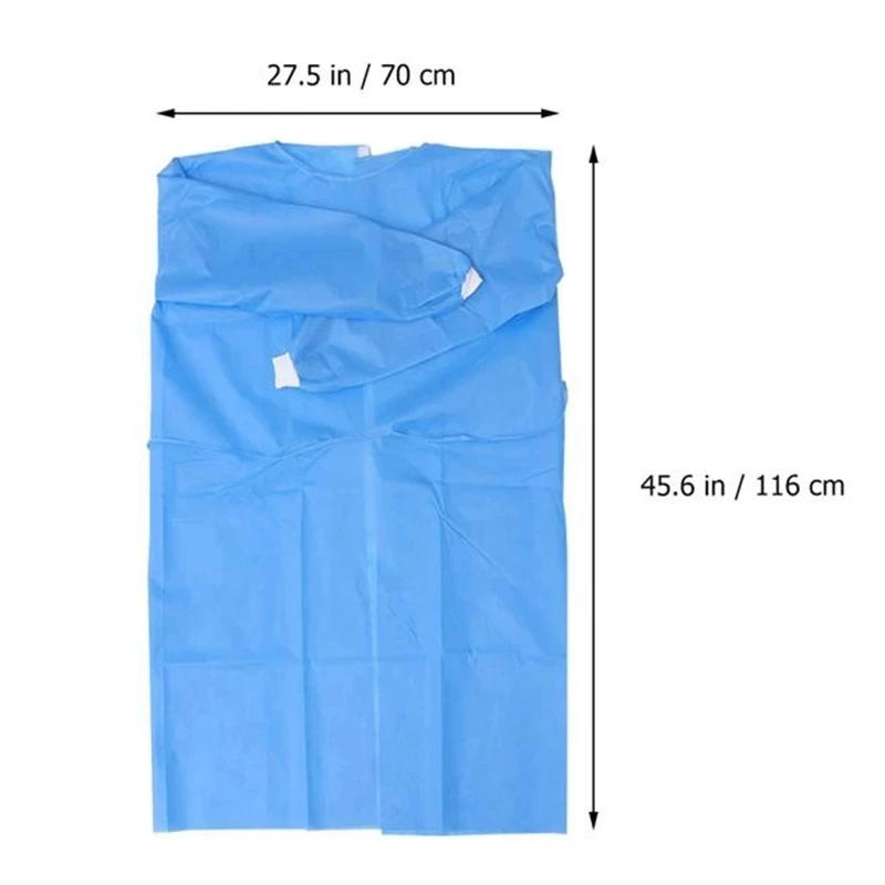 10/100Pcs Disposable Surgical Gown Sterile Isolation Gown Thickened Sterile Gown Waterproof Non-Woven Isolation Gown