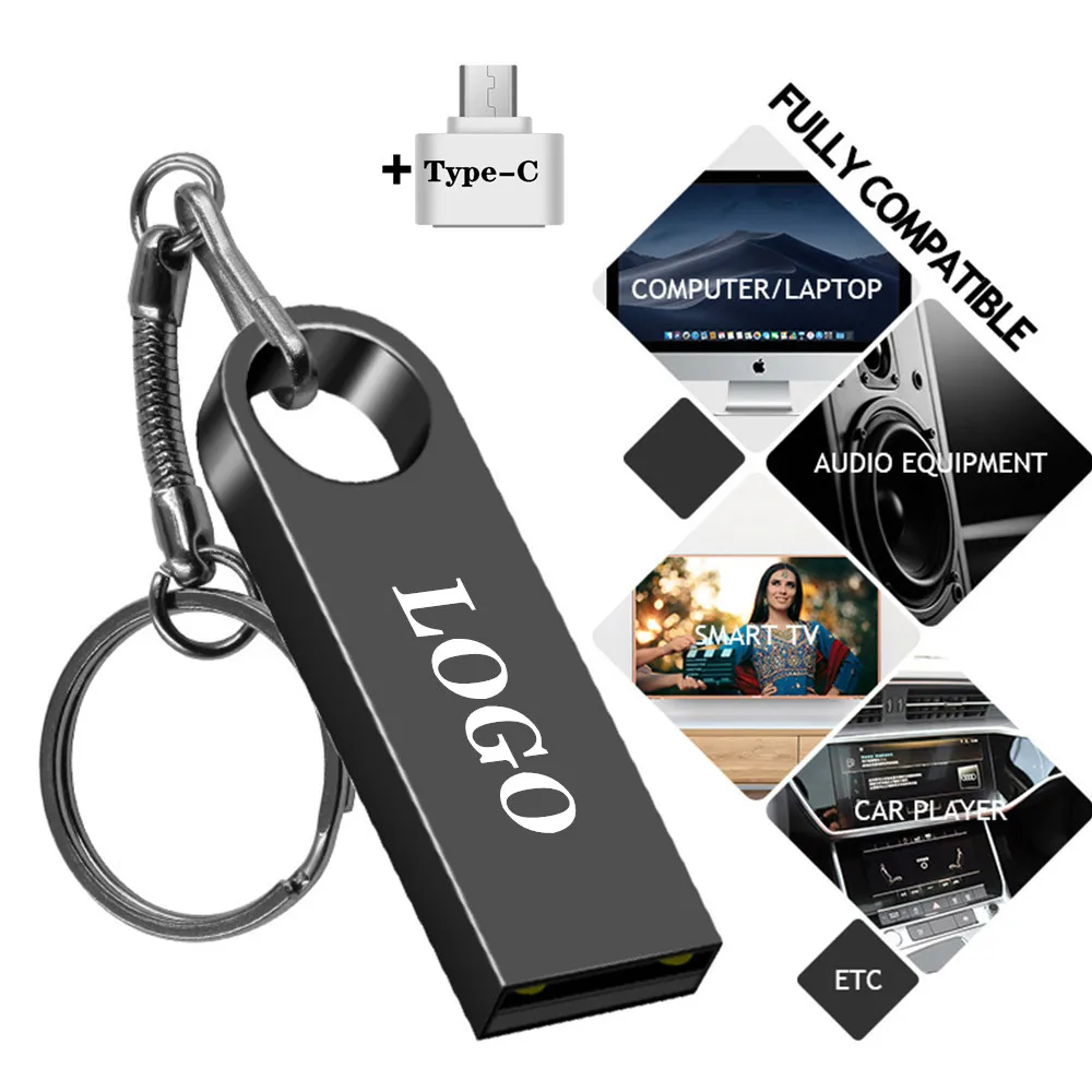Clé USB 2.0 de 4 Go, 8 Go, 16 Go, 32 Go, 64 Go, 128 Go, 256 Go