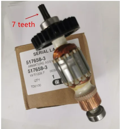 Rotore di armatura per Makita TD0101 TD0100 TD0101F 517659-1 517658-3
