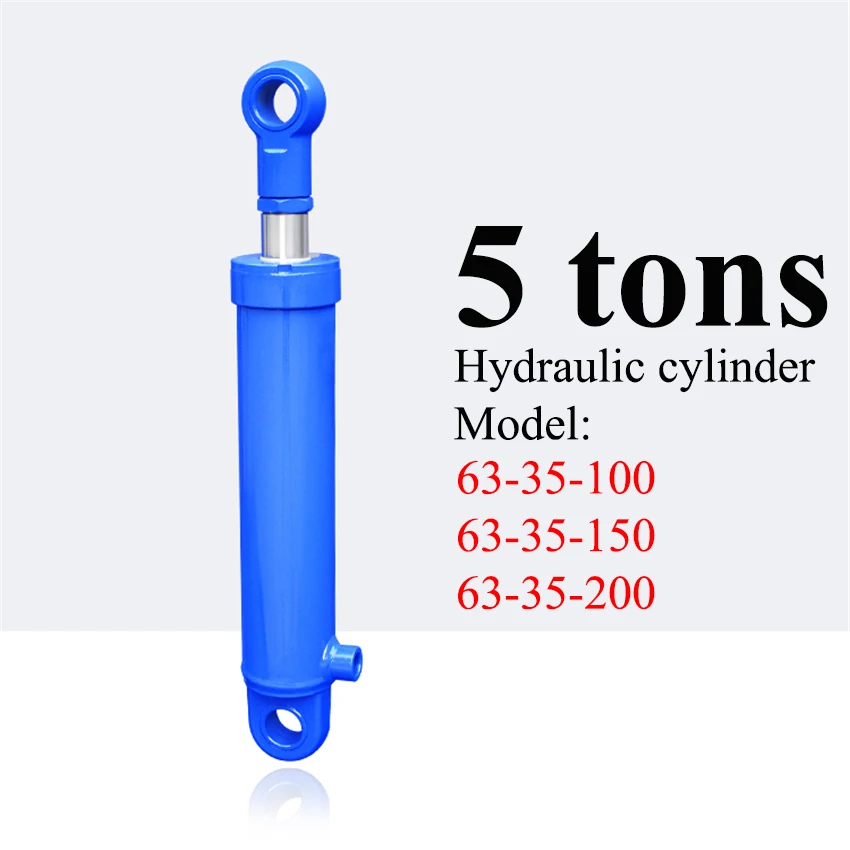 

100/150/200mm Strokes One-way Hydraulic Cylinder Small Lifting Platform Hydraulic Lifting Top Accessories 5 Tons Hydraulic Ram