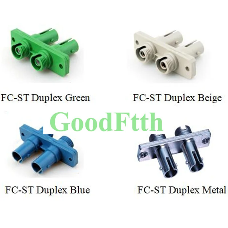 Hybrid Adapter Adaptor Coupler FC-ST ST-FC Duplex Plastic or Metal GoodFtth 100pcs/Lot