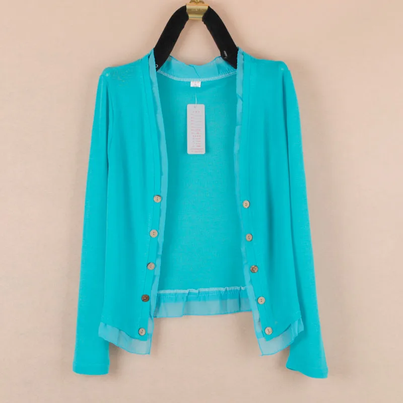 2025 Spring Summer New Short Thin Jacket  Women's Long Sleeve Knitted Sunscreen Clothing Female Cardigan Tops 5XL Y277