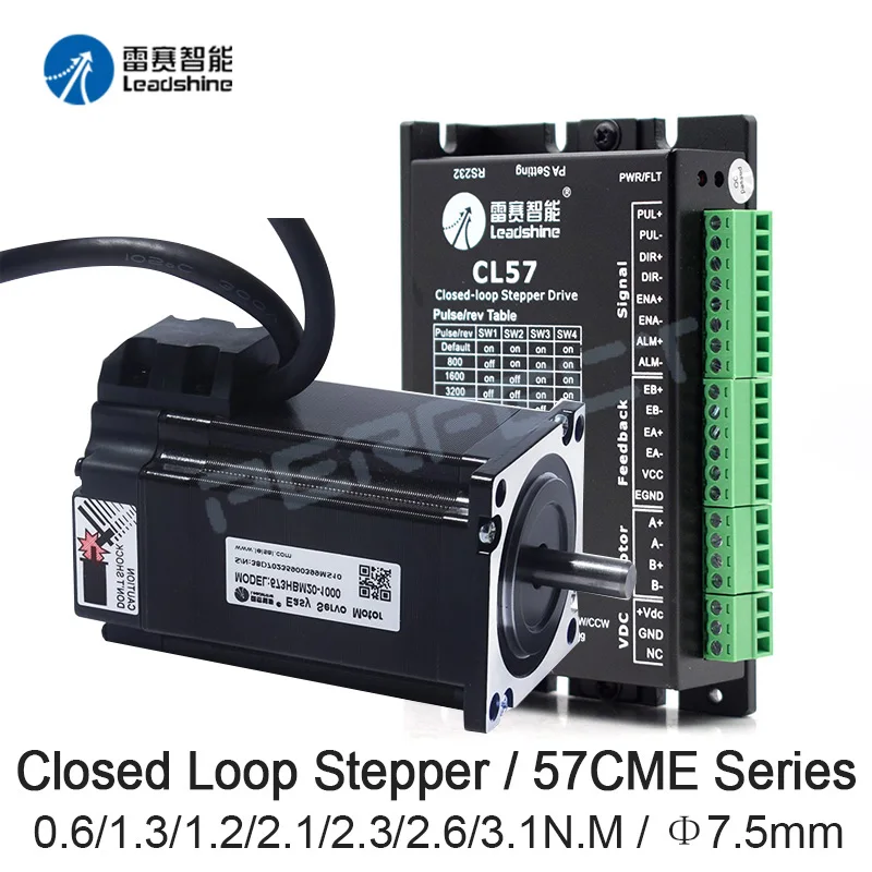 

Leadshine NEMA23 2 phase 57CME Series 0.6N.M 1.3N.M 1.2N.M 2.1N.M 2.3N.M 2.6N.M + CL57 Closed Loop Stepper Motor and Driver 1 or