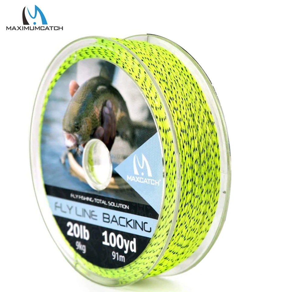 Maximumcatch Backing Fly Line 100/300 Yards 20/30LB Mehrfarbige Backing Line Geflochtene Fliegenfischschnur