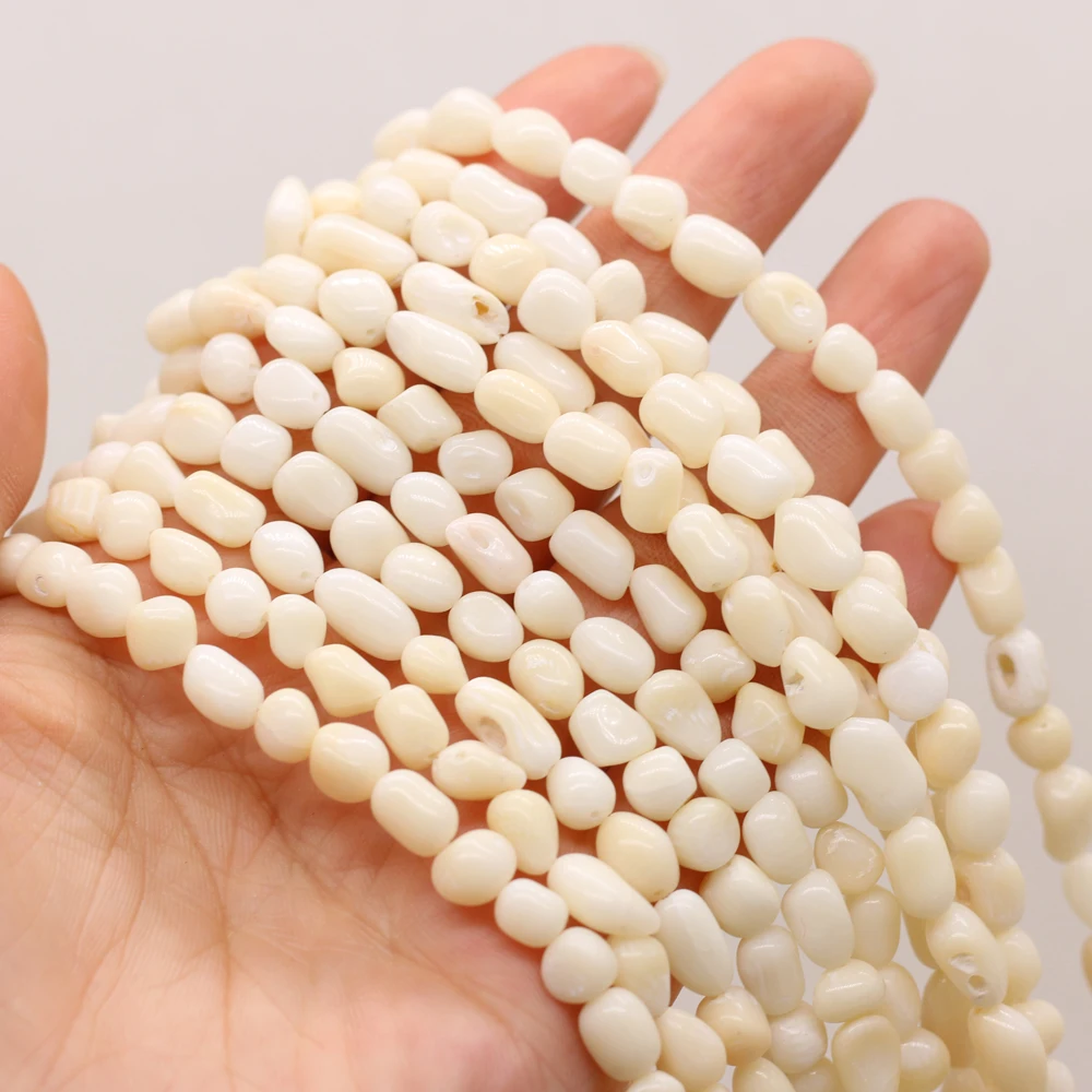 Natural Coral Beads Irregular Shaped Milky Coral Loose Exquisite Beaded For Jewelry Making DIY Bracelet Necklace Accessories