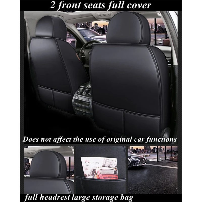 Front+Rear Car Seat Cover for Honda Jazz Fit Cr-v Cr-z Insight Odyssey 2000 -2023