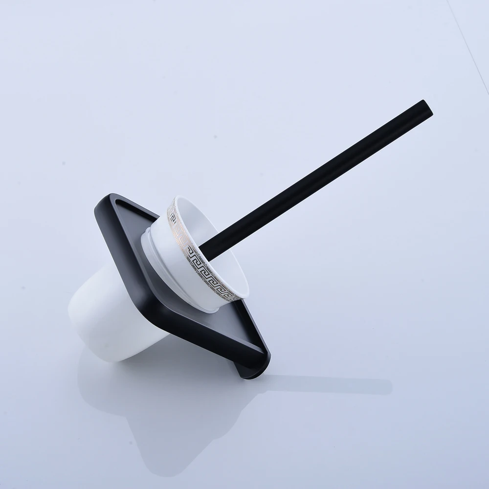 

bathroom accessories Toilet Brush and Holder Set Brushed Wall Mounted Toilet Brush Holder Set Ceramic Holder