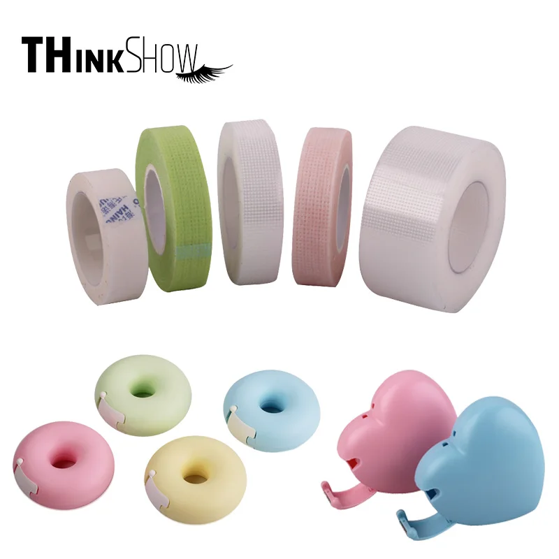 THINKSHOW Eyelash Extension Tape Pink/Transparent/White/Green Medical Non-woven Fabric Holes Breathable  Eyelash Extensions Make