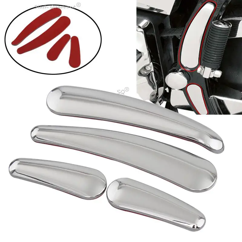 

Motorcycle Chrome 3D Curved Swingarm Frame Cover Insert For Harley Softail Heritage Springer Deluxe Bad Boy Fat Boy FLSTF