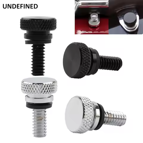 Black Chrome Seat Bolt Tab Screw Aluminum For Harley Touring Street Glide Road King Sportster 883 XL Softail Dyna Fatboy 96-2022