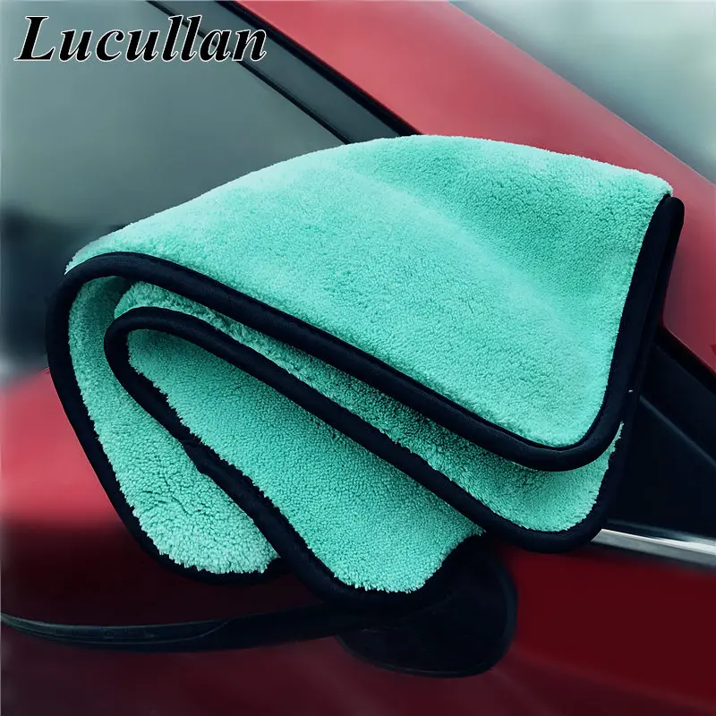 Lucullan 1200GSM Super Soft Premium Microfiber Drying Cltoth Ultra Absorbancy Aqua Deluxe Car Wash Towel