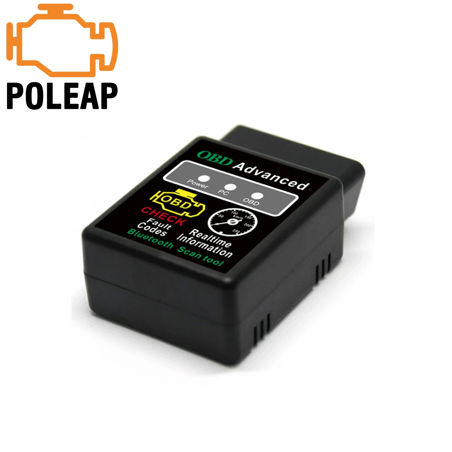 Bluetooth OBD2 Scanner Adapter, Wireless Diagnostic Code Reader OBD II Scan Tool Reset & Clear Check Car Engine Light elm327