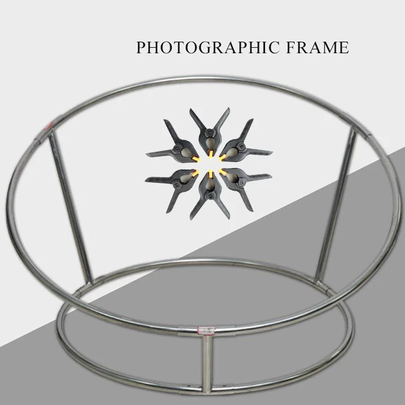 New Newborn Photography Props Beanbag Posing Steel Frame Bebe Accessoires Photography Posing Nest Round Shelf + 6pcs Clips
