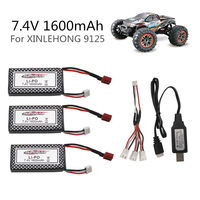 Original XINLEHONG 9125 Remote Control Rc Car Spare Parts 7.4v 1600mah Lipo Battery XLH9125 battery 7.4 v 1600mah