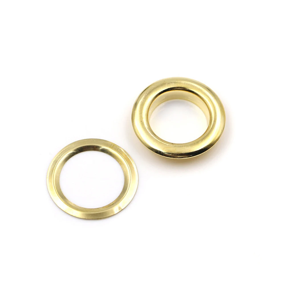 20pcs Gold Brass Eyelets With Washer 3/3.5/4/4.5/5/6/8/10/12/14/17mm Leathercraft Repair Grommet for Shoes Bag Clothing Belt Hat