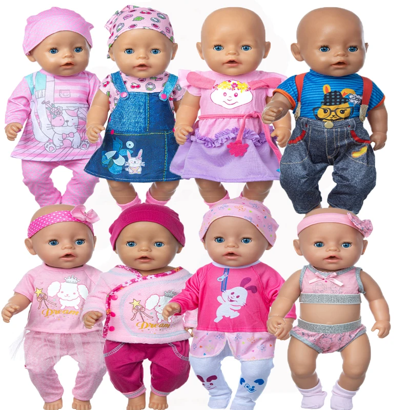 New Style Suit Doll Clothes Fit 17 inch For 43cm Baby New Born Doll Clothes