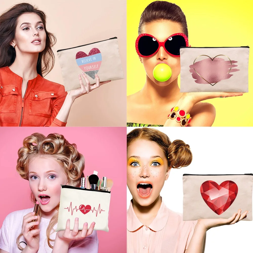 

Косметичка женская, сумочка для косметики в стиле ретро, Классическая дорожная Портативная сумка на молнии для хранения туалетных принадле...