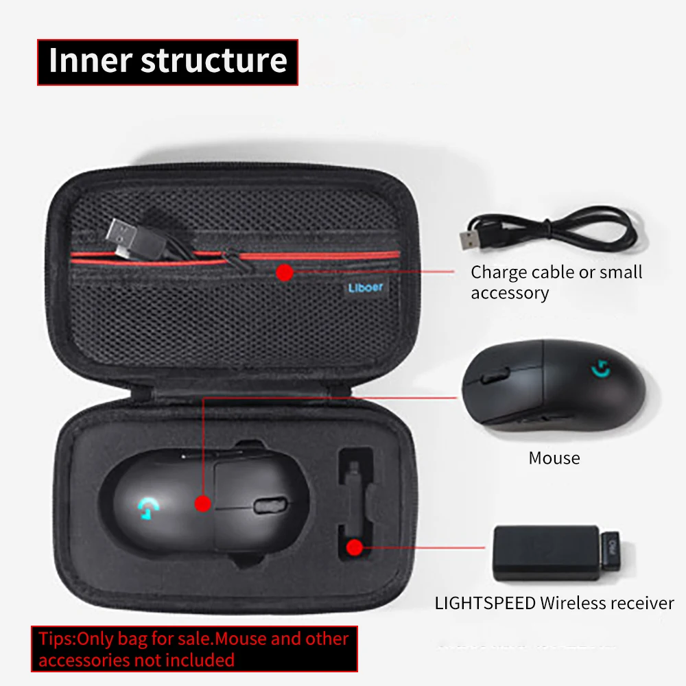 Custodia per Logitech Gaming Mouse custodia impermeabile antiurto per Logitech G502/G903/PRO WIRELESS