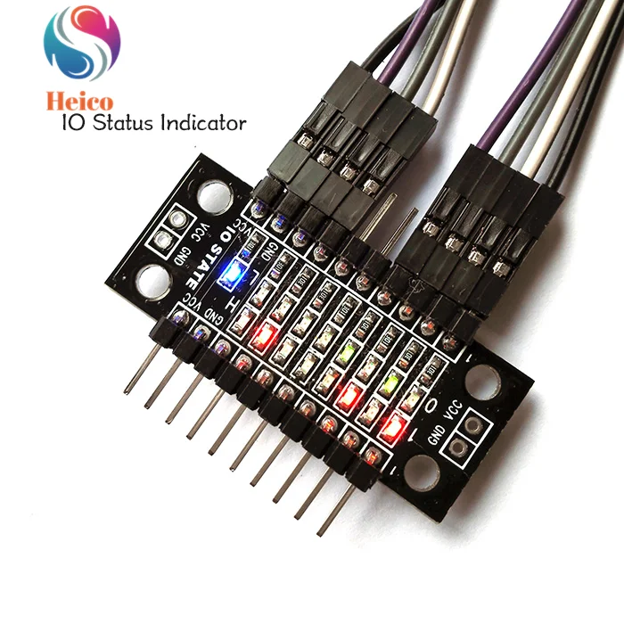 8-digit LED Light Row I/O State Indicator Board for GPIO