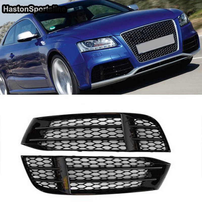 

A5 RS5 ABS Black Front Fog Lamp Grill Covers Fog Light Trim for Audi RS5 Only 2007~2015