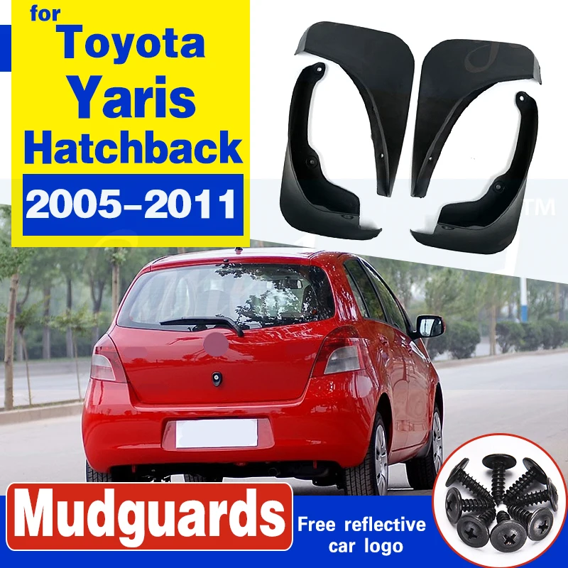 Mud Flaps For Toyota Yaris Hatchback Hatch 2005-2011 Vitz Daihatsu Charade Mudflaps Splash Guards Mudguards 2006 2007 2008 2009