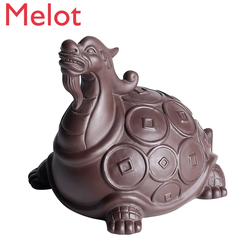 Purplue Sand Tea Pet Decoration Boutique Supportable Handmade Lucky Toad Dragon Turtle Tea Table Tea Ceremony Tea Carve