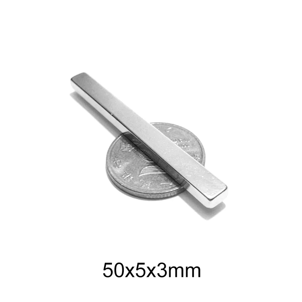 5/10/20/50PCS 50x5x3 Powerful Magnetic Magnet 50mm x 5mm Block Neodymium Magnets Strong 50x5x3mm Permanent Magnet sheet 50*5*3