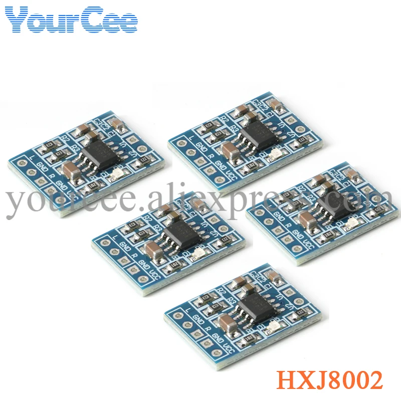 10 uds/5 uds Mini HXJ8002 Placa amplificadora de potencia de Audio Mono canal voz amplificadores de bajo ruido módulo 2,0-5,5 V reemplazar PAM8403