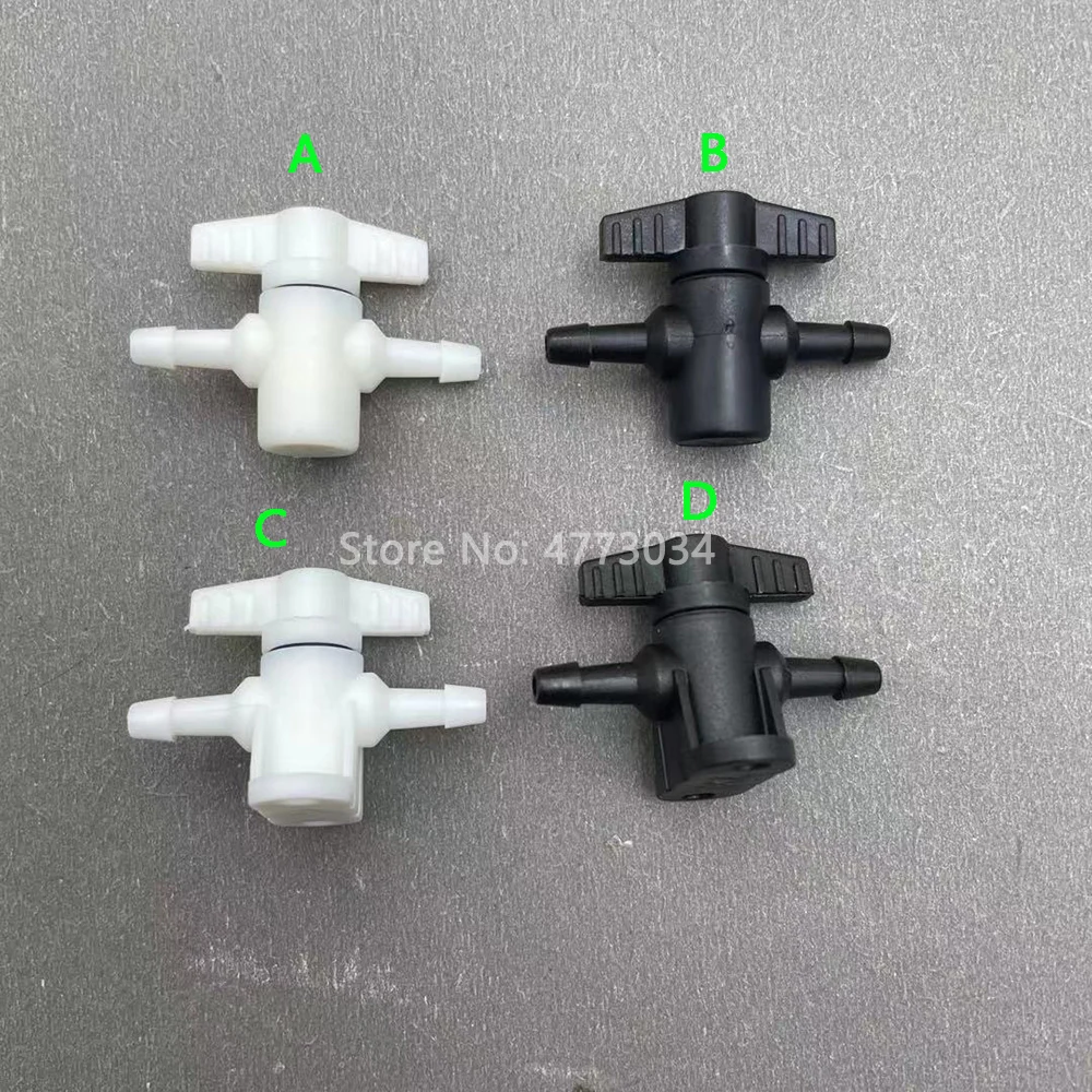 5PCS Printer Ciss ink system manual valve 2 ways for Flora Mutoh Mimaki solvent printer bulk ink system ink tube switch valves